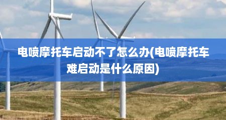 电喷摩托车启动不了怎么办(电喷摩托车难启动是什么原因)