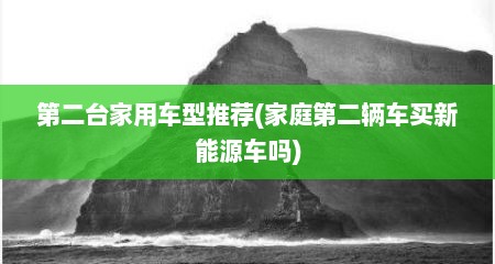 第二台家用车型推荐(家庭第二辆车买新能源车吗)