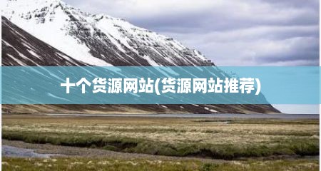 十个货源网站(货源网站推荐)