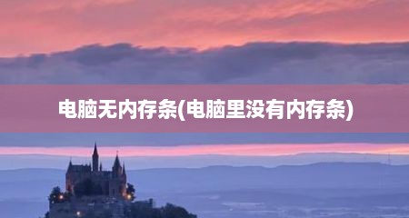 电脑无内存条(电脑里没有内存条)