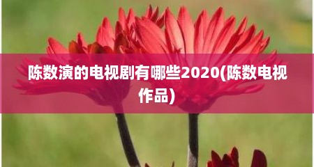 陈数演的电视剧有哪些2020(陈数电视作品)
