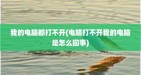 我的电脑都打不开(电脑打不开我的电脑是怎么回事)