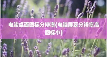 电脑桌面图标分辨率(电脑屏幕分辨率高图标小)