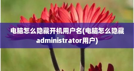 电脑怎么隐藏开机用户名(电脑怎么隐藏administrator用户)