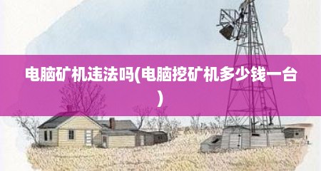 电脑矿机违法吗(电脑挖矿机多少钱一台)