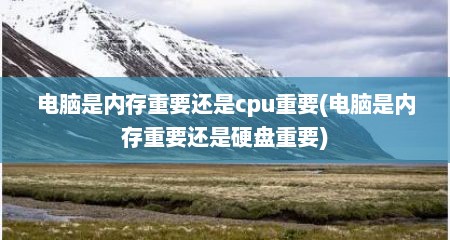 电脑是内存重要还是cpu重要(电脑是内存重要还是硬盘重要)