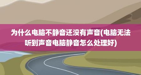 为什么电脑不静音还没有声音(电脑无法听到声音电脑静音怎么处理好)