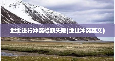 地址进行冲突检测失败(地址冲突英文)