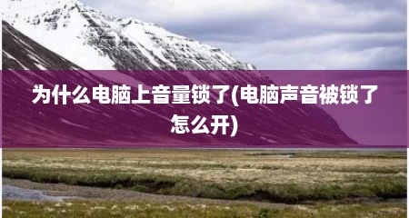 为什么电脑上音量锁了(电脑声音被锁了怎么开)