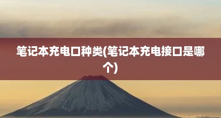 笔记本充电口种类(笔记本充电接口是哪个)