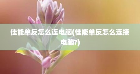 佳能单反怎么连电脑(佳能单反怎么连接电脑?)