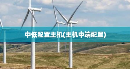 中低配置主机(主机中端配置)