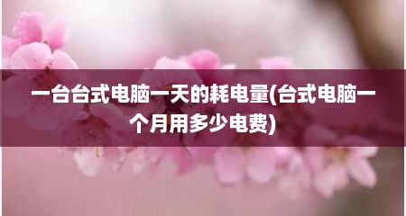 一台台式电脑一天的耗电量(台式电脑一个月用多少电费)