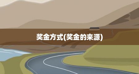 奖金方式(奖金的来源)