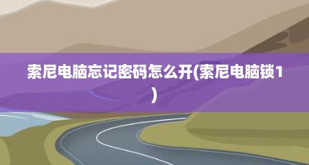 索尼电脑忘记密码怎么开(索尼电脑锁1)