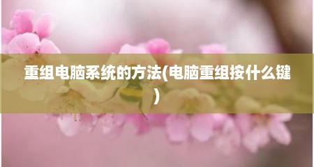 重组电脑系统的方法(电脑重组按什么键)