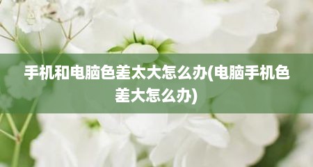手机和电脑色差太大怎么办(电脑手机色差大怎么办)