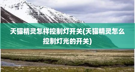 天猫精灵怎样控制灯开关(天猫精灵怎么控制灯光的开关)