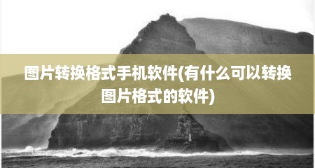 图片转换格式手机软件(有什么可以转换图片格式的软件)