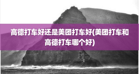 高德打车好还是美团打车好(美团打车和高德打车哪个好)