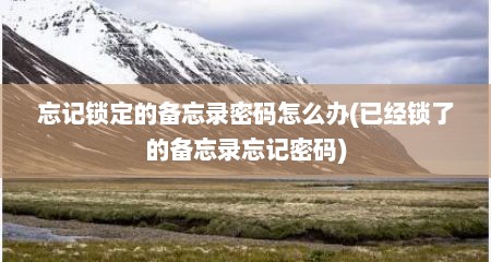 忘记锁定的备忘录密码怎么办(已经锁了的备忘录忘记密码)