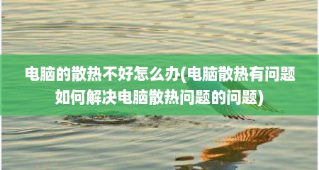 电脑的散热不好怎么办(电脑散热有问题如何解决电脑散热问题的问题)