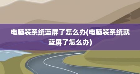 电脑装系统蓝屏了怎么办(电脑装系统就蓝屏了怎么办)