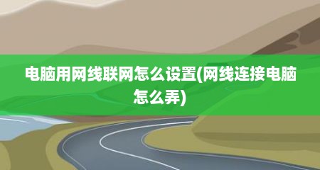 电脑用网线联网怎么设置(网线连接电脑怎么弄)