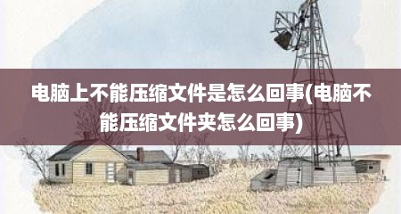电脑上不能压缩文件是怎么回事(电脑不能压缩文件夹怎么回事)