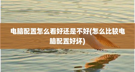 电脑配置怎么看好还是不好(怎么比较电脑配置好坏)