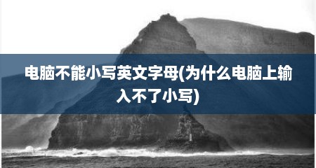 电脑不能小写英文字母(为什么电脑上输入不了小写)