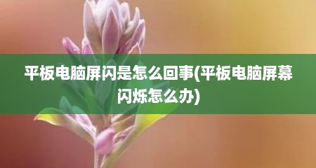 平板电脑屏闪是怎么回事(平板电脑屏幕闪烁怎么办)