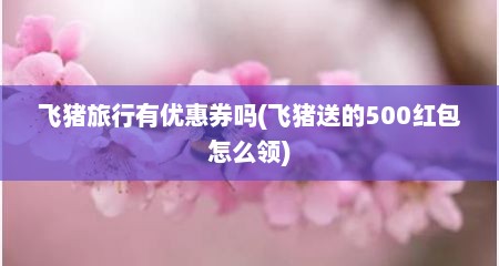 飞猪旅行有优惠券吗(飞猪送的500红包怎么领)