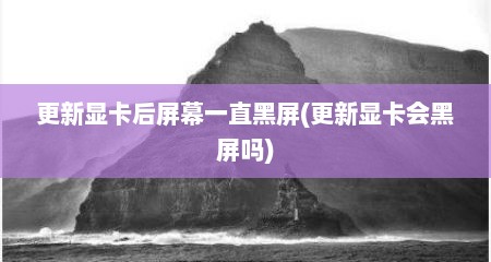 更新显卡后屏幕一直黑屏(更新显卡会黑屏吗)