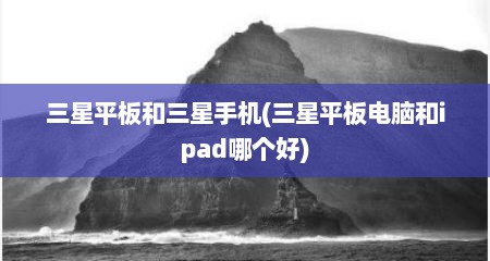 三星平板和三星手机(三星平板电脑和ipad哪个好)