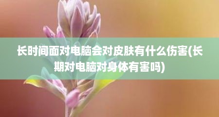 长时间面对电脑会对皮肤有什么伤害(长期对电脑对身体有害吗)