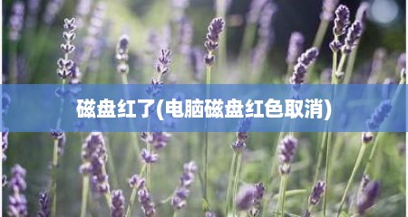 磁盘红了(电脑磁盘红色取消)
