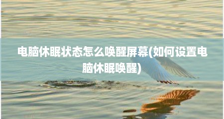 电脑休眠状态怎么唤醒屏幕(如何设置电脑休眠唤醒)