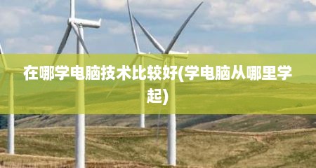 在哪学电脑技术比较好(学电脑从哪里学起)