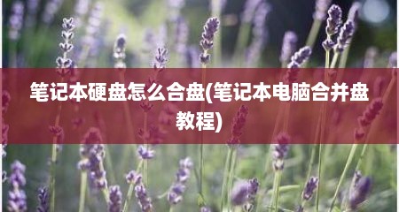 笔记本硬盘怎么合盘(笔记本电脑合并盘教程)