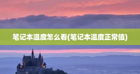 笔记本温度怎么看(笔记本温度正常值)