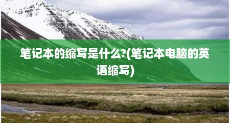 笔记本的缩写是什么?(笔记本电脑的英语缩写)