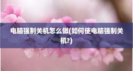 电脑强制关机怎么做(如何使电脑强制关机?)