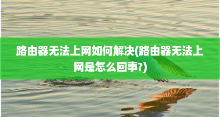 路由器无法上网如何解决(路由器无法上网是怎么回事?)
