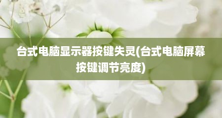台式电脑显示器按键失灵(台式电脑屏幕按键调节亮度)