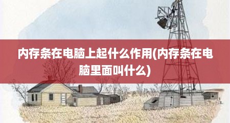 内存条在电脑上起什么作用(内存条在电脑里面叫什么)
