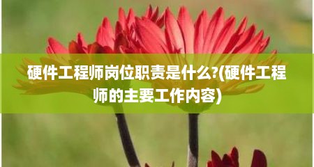 硬件工程师岗位职责是什么?(硬件工程师的主要工作内容)