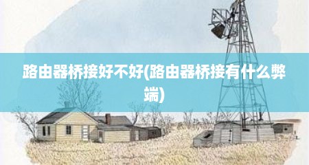 路由器桥接好不好(路由器桥接有什么弊端)