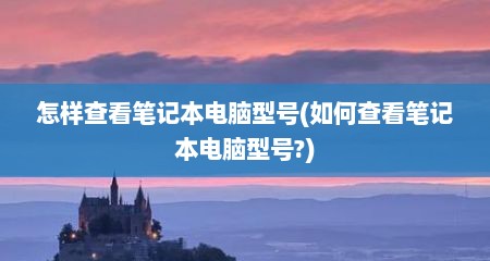 怎样查看笔记本电脑型号(如何查看笔记本电脑型号?)