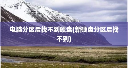 电脑分区后找不到硬盘(新硬盘分区后找不到)